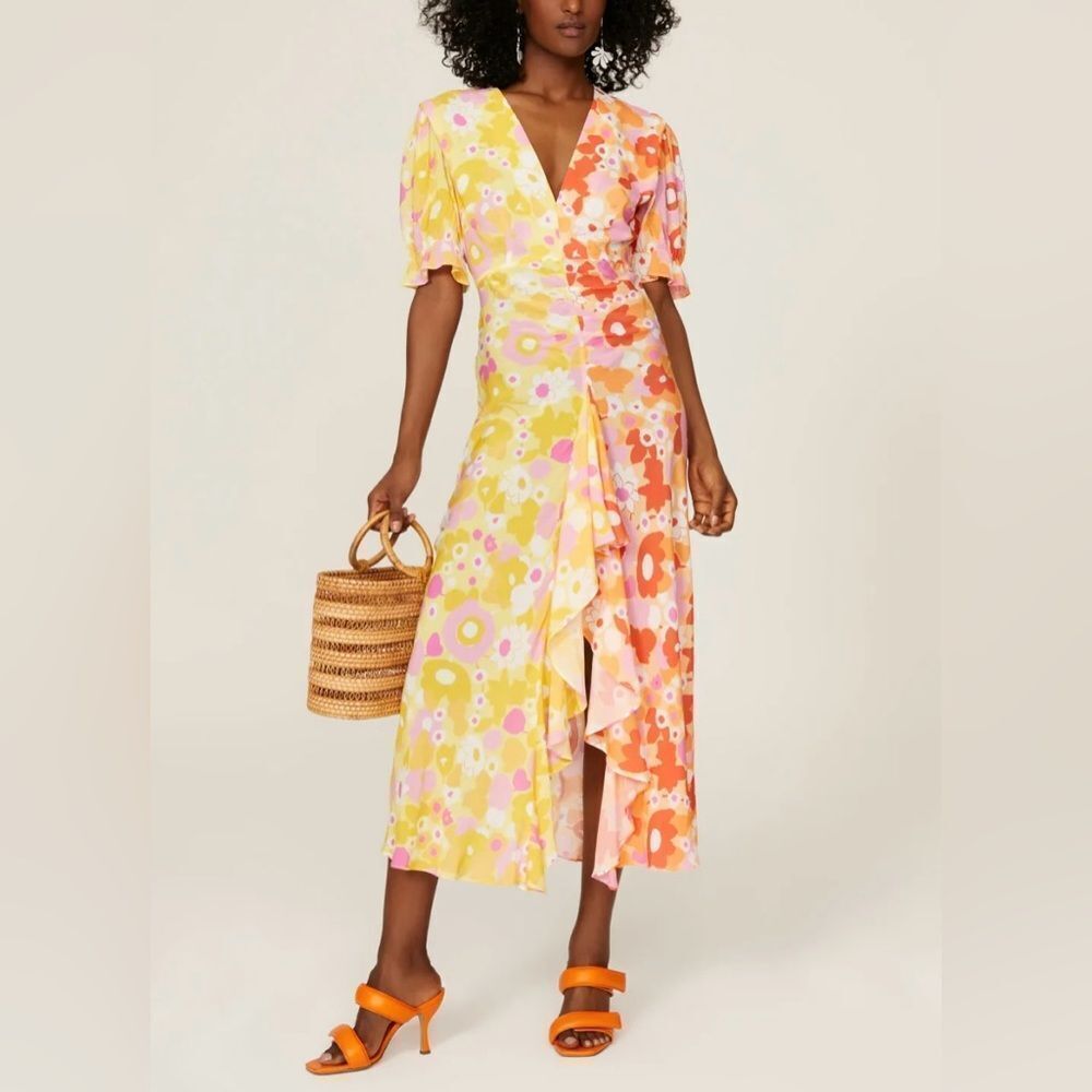 Rixo Ariel Colorblock‎ Maxi Dress